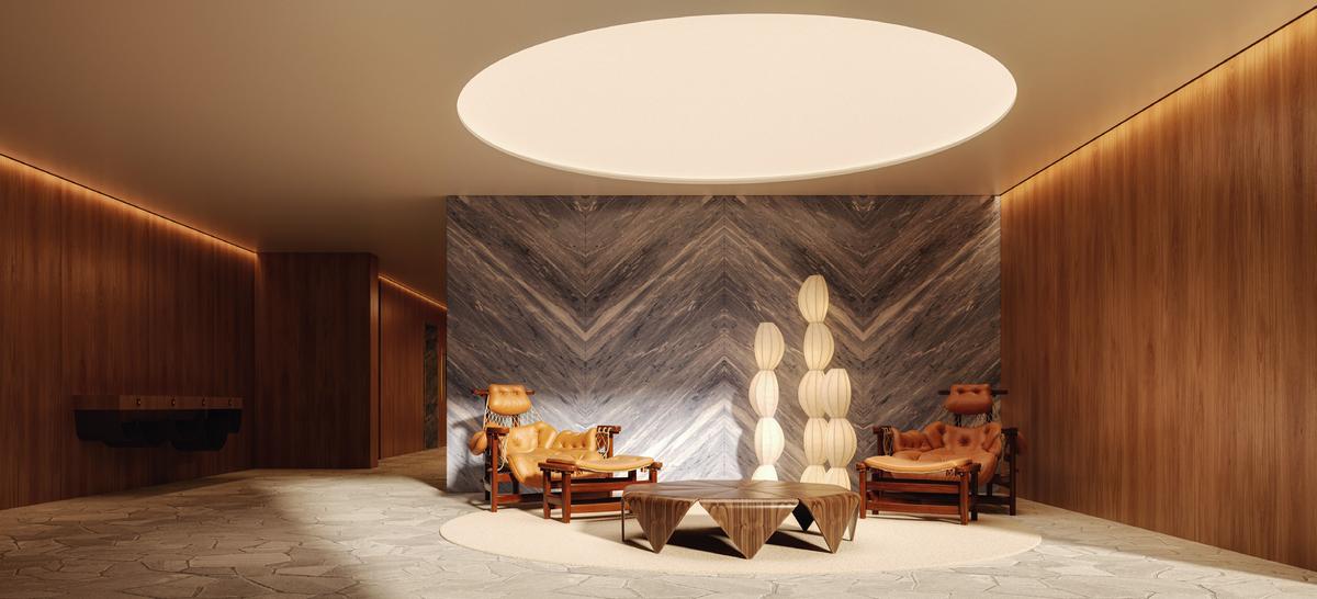 Hall de entrada mobiliado Oceano Home Resort Torres RS